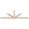 Ekena Millwork Kennewick Smooth Timber Gable Bracket, Douglas Fir, 84"W x 35"H x 1 1/2"D x 3 1/2"F, 10/12 Pitch GBW084X35X0204KEN00SDF - alternate 3